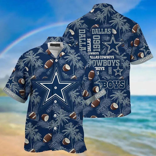 Dallas Cowboys Nfl Beach Shirt New Gift For Summer Hawaiian Shirt, NFL Hawaiian Shirt Moonbestprint