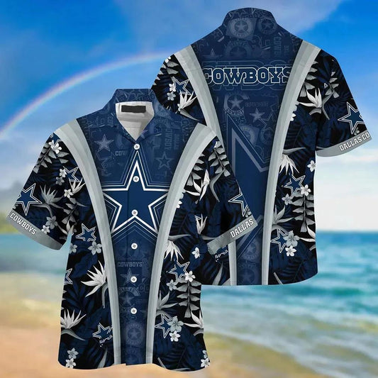 Dallas Cowboys Nfl Beach Summer Hawaiian Sas Gifts For Sports Football Fans, NFL Hawaiian Shirt Moonbestprint