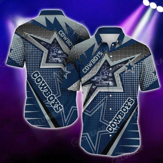 Dallas Cowboys Nfl Football Beach Shirt For This Summer Graphic Print Hawaiian Shirt Big Fans, NFL Hawaiian Shirt Moonbestprint