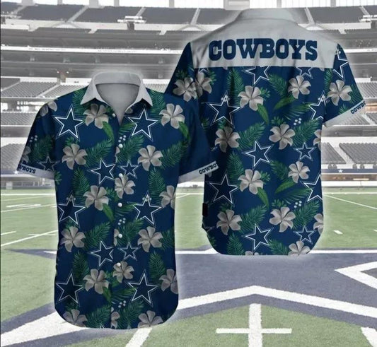 Dallas Cowboys Nfl Football Hawaiian Graphic Print Short Sleeve Hawaiian Shirt, NFL Hawaiian Shirt Moonbestprint