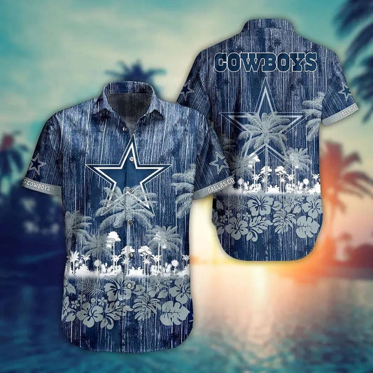 Dallas Cowboys Nfl Hawaii Graphic Tropical Pattern Style Summer Hawaiian Shirt, NFL Hawaiian Shirt Moonbestprint