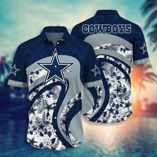 Dallas Cowboys Nfl Hawaii Shirt Graphic Floral Tropical Pattern This Summer For Fan, NFL Hawaiian Shirt Moonbestprint