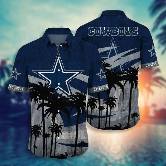 Dallas Cowboys Nfl Hawaii Shirt Graphic Tropical Pattern Short Sleeve Hot Summer, NFL Hawaiian Shirt Moonbestprint