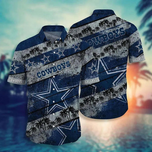 Dallas Cowboys Nfl Hawaiian Sas Graphic Tropical Pattern Short Sleeve New Hot Trend Summer For Best Fans, NFL Hawaiian Shirt Moonbestprint