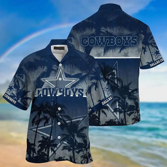 Dallas Cowboys Nfl Hawaiian Sas Style Tropical Pattern Hot Trending Summer For Awesome Fans, NFL Hawaiian Shirt Moonbestprint