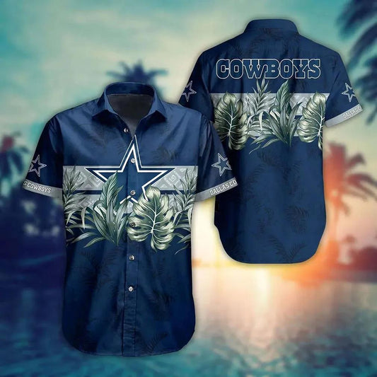 Dallas Cowboys Nfl Hawaiian Sas Tropical Pattern Graphic Gift For Fan Nfl, NFL Hawaiian Shirt Moonbestprint