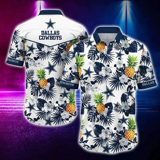 Dallas Cowboys Nfl Hawaiian Sas Tropical Pattern Graphic Hawaii Shirt For Best Fan Ever, NFL Hawaiian Shirt Moonbestprint