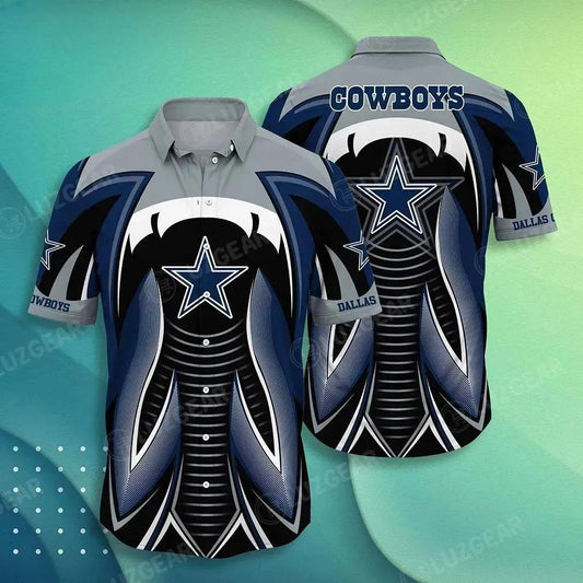 Dallas Cowboys Nfl Hawaiian Shirt Summer Short Sleeve Button Down Shirt Gift For Best Fans, NFL Hawaiian Shirt Moonbestprint