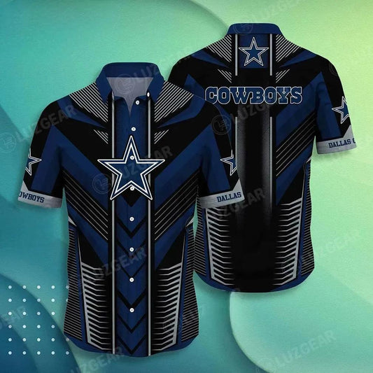 Dallas Cowboys Nfl Hawaiian Shirt Summer Short Sleeve Button Down Shirt Gift For Big Fans, NFL Hawaiian Shirt Moonbestprint