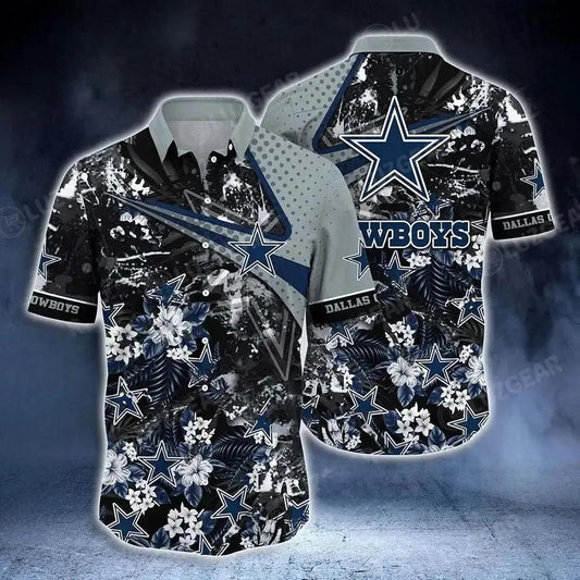 Dallas Cowboys Nfl Hawaiian Shirt Tropical Pattern New Hot Trend Summer For Sports Fans Nfl, NFL Hawaiian Shirt Moonbestprint