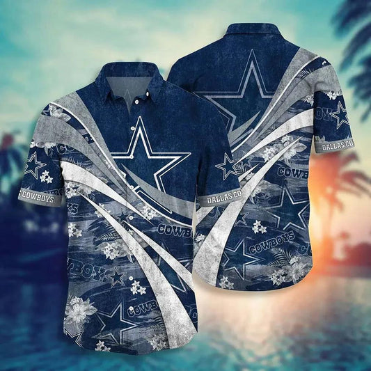 Dallas Cowboys Nfl Summer Hawaiian Sas Floral Pattern Graphic For Football Nfl, NFL Hawaiian Shirt Moonbestprint