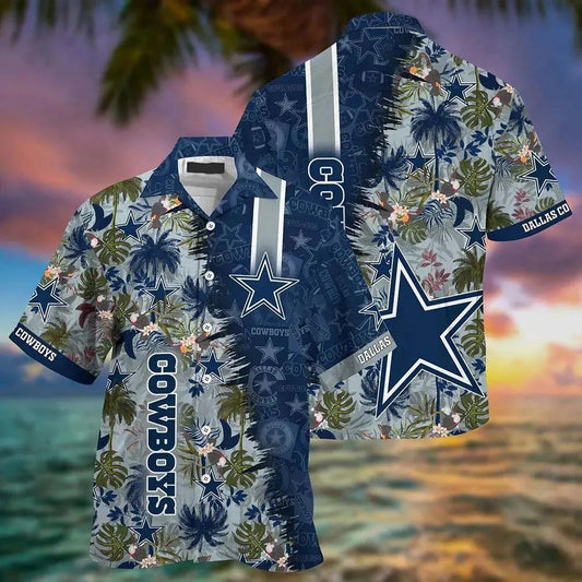 Dallas Cowboys Nfl Team Football Beach Shirt Summer Button Down Hawaiian Sas Best Fan Ever, NFL Hawaiian Shirt Moonbestprint