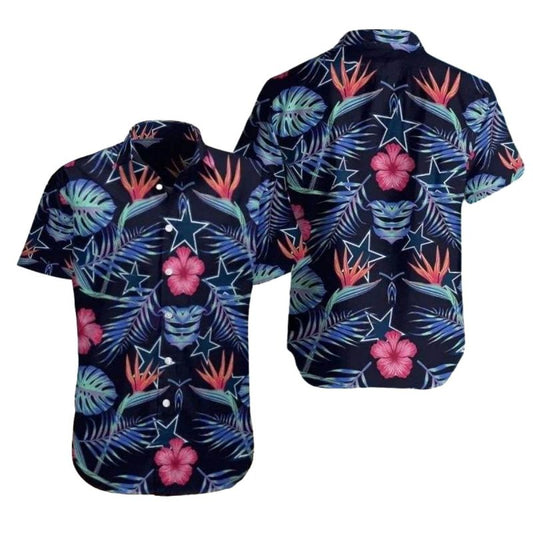 Dallas Cowboys Night Bloom Starlight Hawaiian Shirt - Moonbestprint
