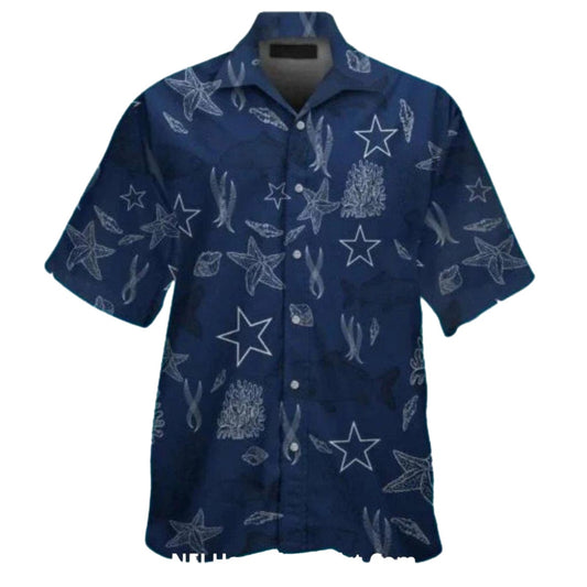 Dallas Cowboys Ocean Coral And Starfish Hawaiian Shirt - Moonbestprint