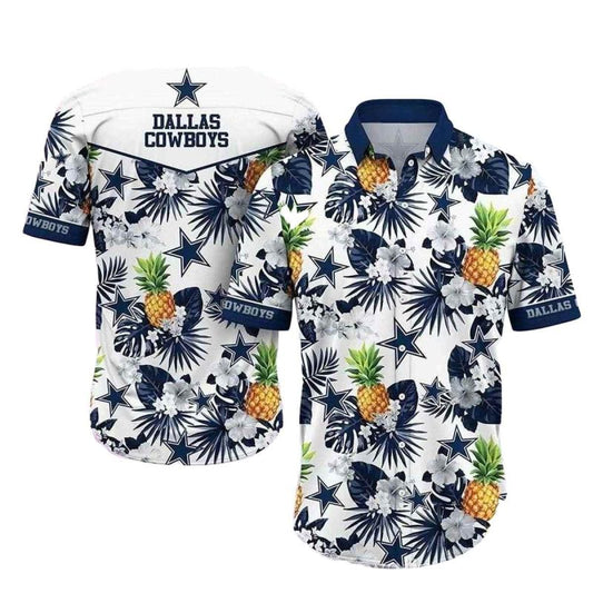 Dallas Cowboys Pineapple Cheer Fruit Of Victory Hawaiian Shirt - Moonbestprint