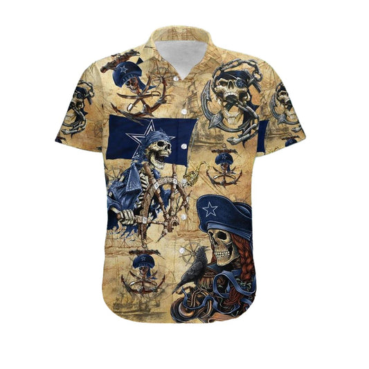 Dallas Cowboys Pirates Retro Hawaiian Shirt - Moonbestprint