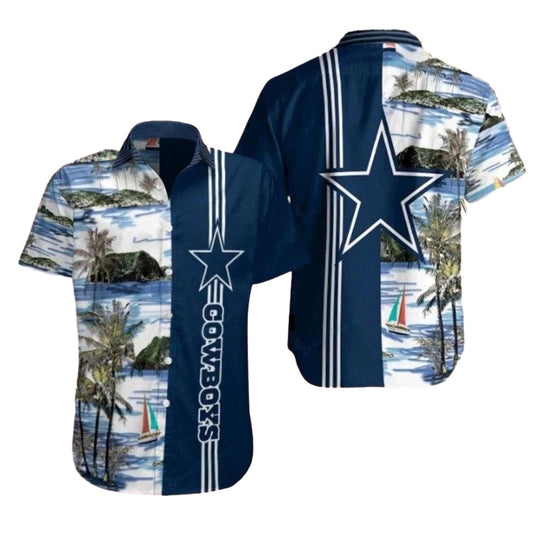 Dallas Cowboys Sailing Spirit Coconut Island Hawaiian Shirt - Moonbestprint