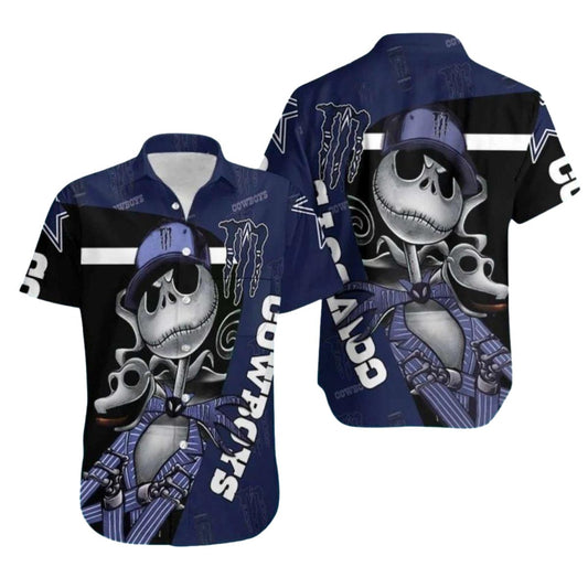 Dallas Cowboys Skeleton Cool Streetwear Hawaiian Shirt - Moonbestprint