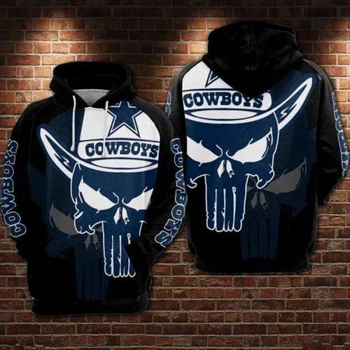 Dallas Cowboys Skull Dallas Cowboys - Hoodie 3D, NFL Hoodie Moonbestprint