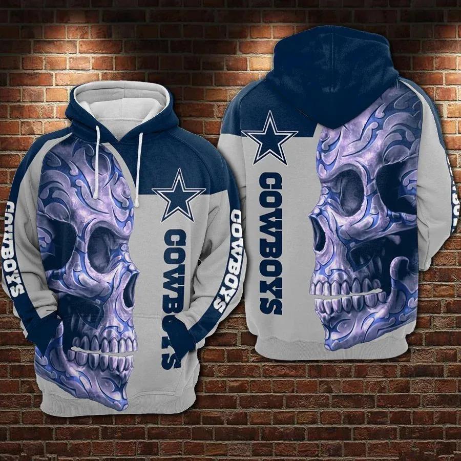 Dallas Cowboys Skull Hoodie 1, NFL Hoodie Moonbestprint