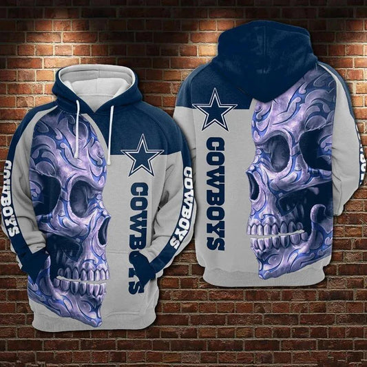 Dallas Cowboys Skull Hoodie 1, NFL Hoodie Moonbestprint