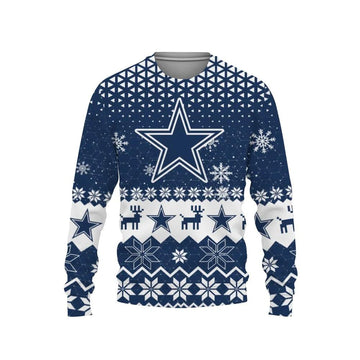 Dallas Cowboys Sports Football American Ugly Christmas Sweater, NFL Christmas Sweater Moonbestprint
