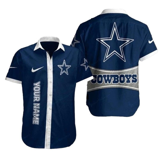Dallas Cowboys Sporty Swoosh With Nike Logo Hawaiian Shirt - Moonbestprint