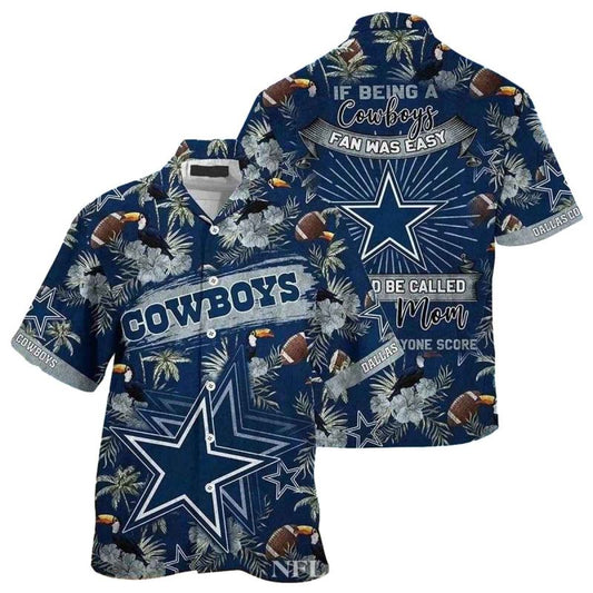 Dallas Cowboys Toucan Tropical Mom Tribute Blem Hawaiian Shirt - Moonbestprint