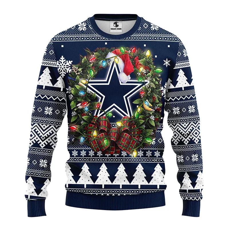 Dallas Cowboys Ugly Christmas Sweater, Dallas Cowboys Xmas Sweater Moonbestprint