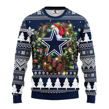 Dallas Cowboys Ugly Christmas Sweater, Dallas Cowboys Xmas Sweater Moonbestprint