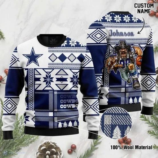 Dallas Cowboys Ugly Christmas Sweater, NFL Christmas Sweater Moonbestprint