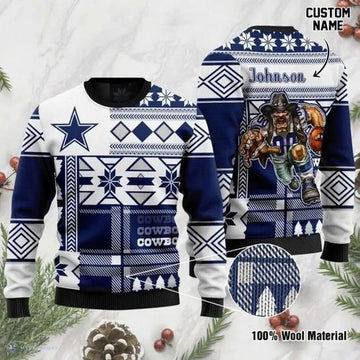 Dallas Cowboys Ugly Christmas Sweater, NFL Christmas Sweater Moonbestprint