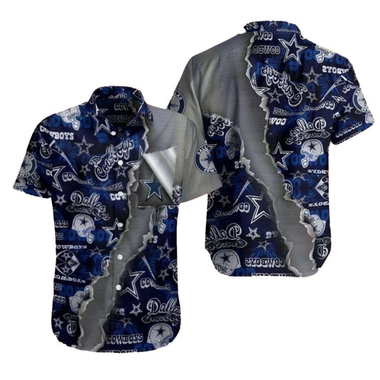 Dallas Cowboys Vintage Emblem Hawaiian Shirt - Moonbestprint
