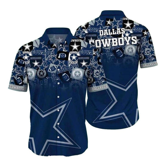 Dallas Cowboys Vintage Logo In My Heart Hawaiian Shirt - Moonbestprint