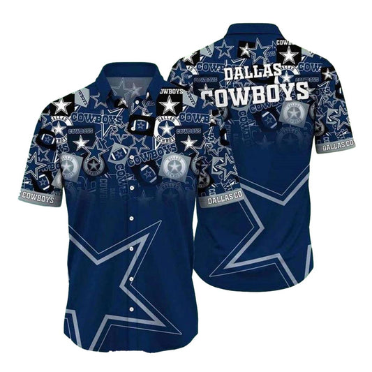 Dallas Cowboys Vintage Logo In My Heart Hawaiian Shirt - Moonbestprint