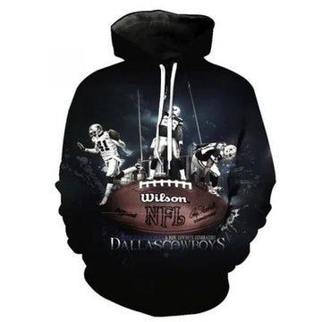 Dallas Cowboys Wilson And Dallas Cowboys - Hoodie 3D, NFL Hoodie Moonbestprint