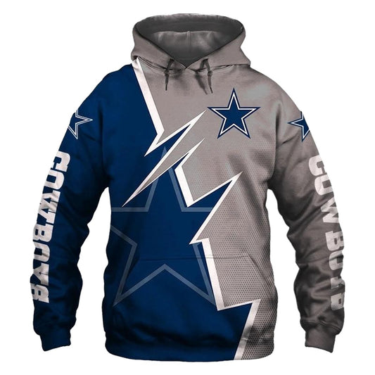 Dallas Cowboys Zigzag Graphic Ift For Fans AOP Hoodie - Moonbestprint
