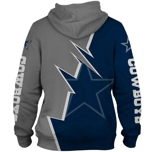 Dallas Cowboys Zigzag Graphic Ift For Fans AOP Hoodie - Moonbestprint