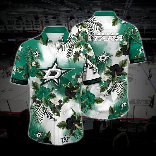 Dallas Hockey Hawaiian Shirt, Stars Hawaiian Shirt, Ice Hockey Hawaiian Shirt 10, NHL Hawaiian Shirt Moonbestprint