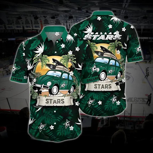 Dallas Hockey Hawaiian Shirt, Stars Hawaiian Shirt, Ice Hockey Hawaiian Shirt 3, NHL Hawaiian Shirt Moonbestprint