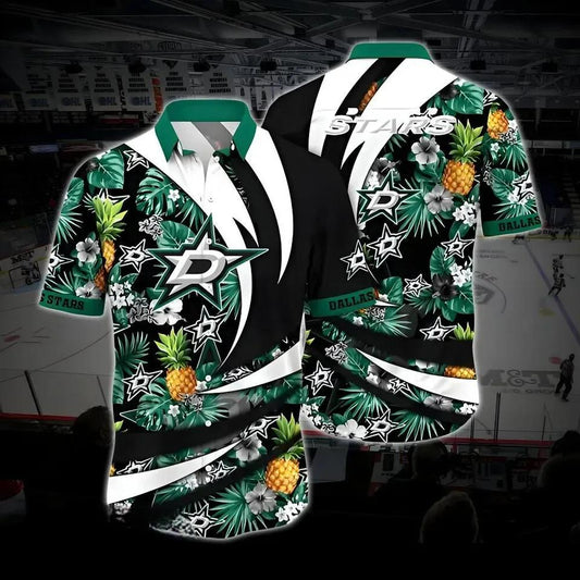 Dallas Hockey Hawaiian Shirt, Stars Hawaiian Shirt, Ice Hockey Hawaiian Shirt 5, NHL Hawaiian Shirt Moonbestprint