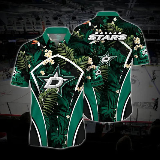Dallas Hockey Hawaiian Shirt, Stars Hawaiian Shirt, Ice Hockey Hawaiian Shirt 6, NHL Hawaiian Shirt Moonbestprint