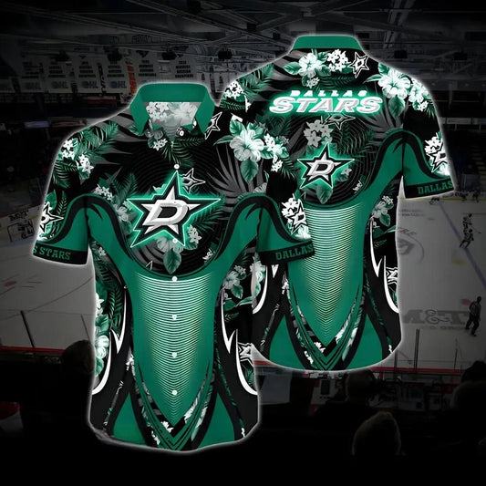 Dallas Hockey Hawaiian Shirt, Stars Hawaiian Shirt, Ice Hockey Hawaiian Shirt 7, NHL Hawaiian Shirt Moonbestprint