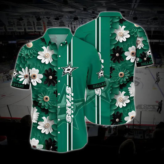 Dallas Hockey Hawaiian Shirt, Stars Hawaiian Shirt, Ice Hockey Hawaiian Shirt 9, NHL Hawaiian Shirt Moonbestprint