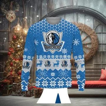 Dallas Mavericks Ugly Christmas Sweater, NBA Chritsmas Sweater Moonbestprint