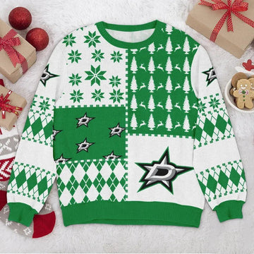 Dallas Stars NHL Ugly Christmas Sweater, NHL Christmas Sweater Moonbestprint