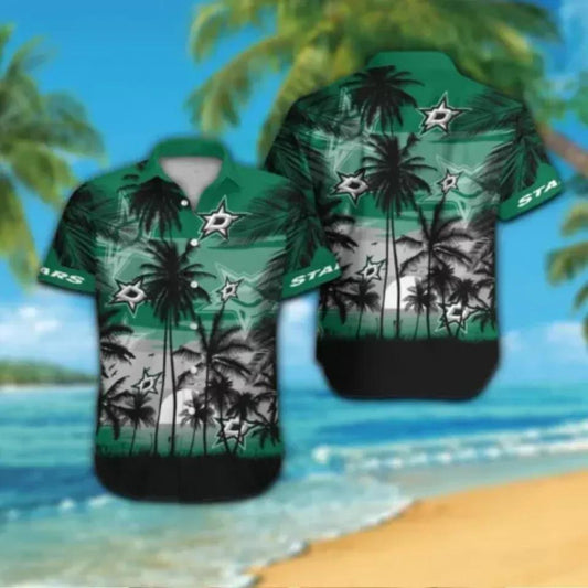 Dallas Stars Tropical Hawaiian Shirt, NHL Hawaiian Shirt Moonbestprint