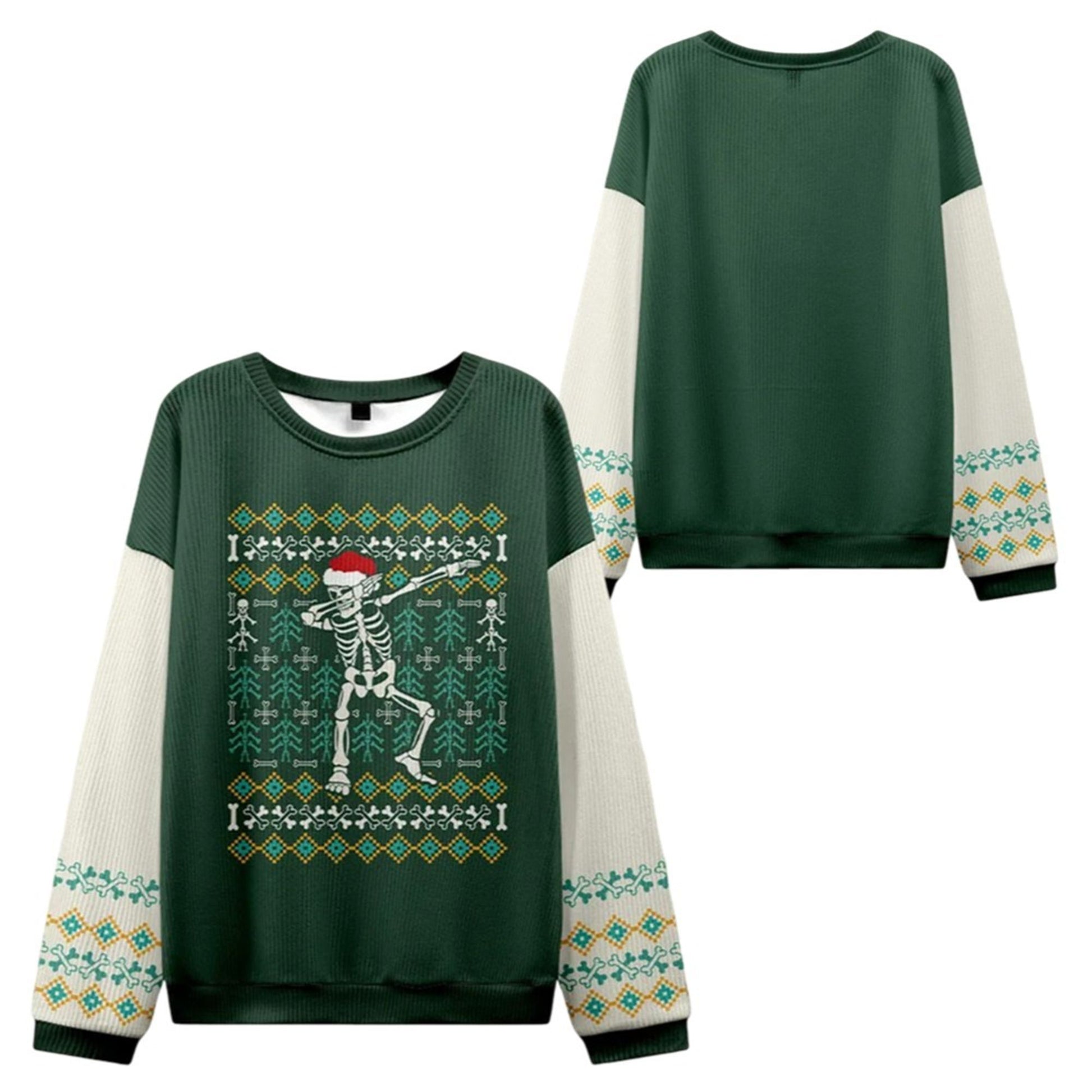 Dancing Skeleton Ugly Sweater 2026 Christmas - Moonbestprint