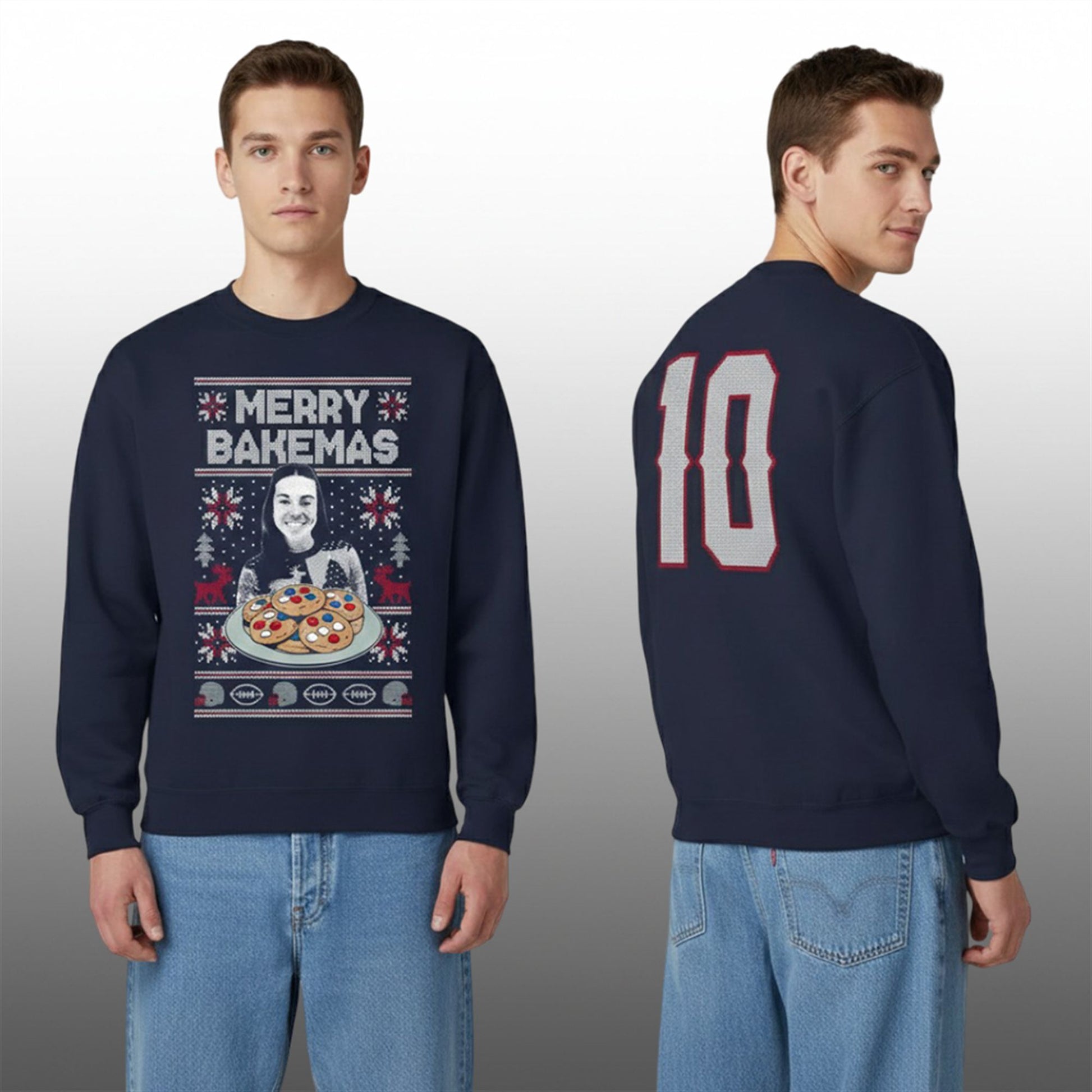 Dave Portnoy Merry Bakemas Ugly Christmas Sweater - Moonbestprint
