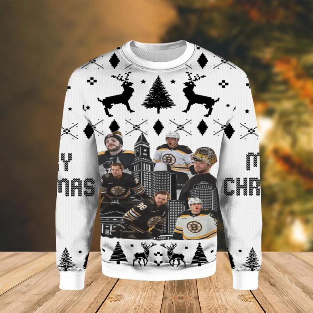David Pastrnak Boston Bruins Ugly Christmas Sweater, NHL Christmas Sweater Moonbestprint